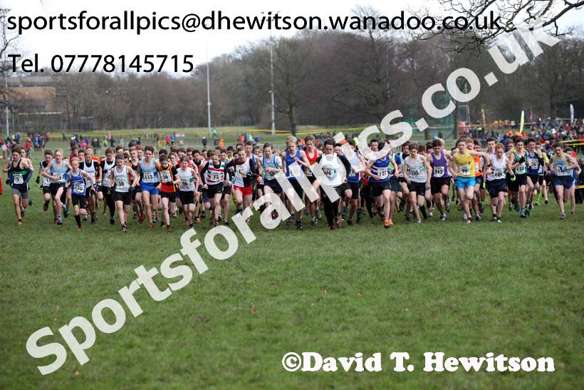 Boys under-15 Northern Cross Country Champs., Witton Park, Blackburn. Photo: David T. Hewitson/Sports for All Pics